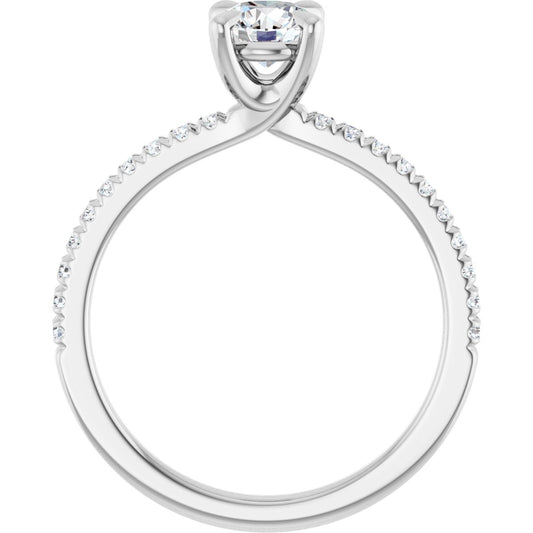 Round Engagement Ring (5.2 Mm) Mounting - gallery - Series 127283