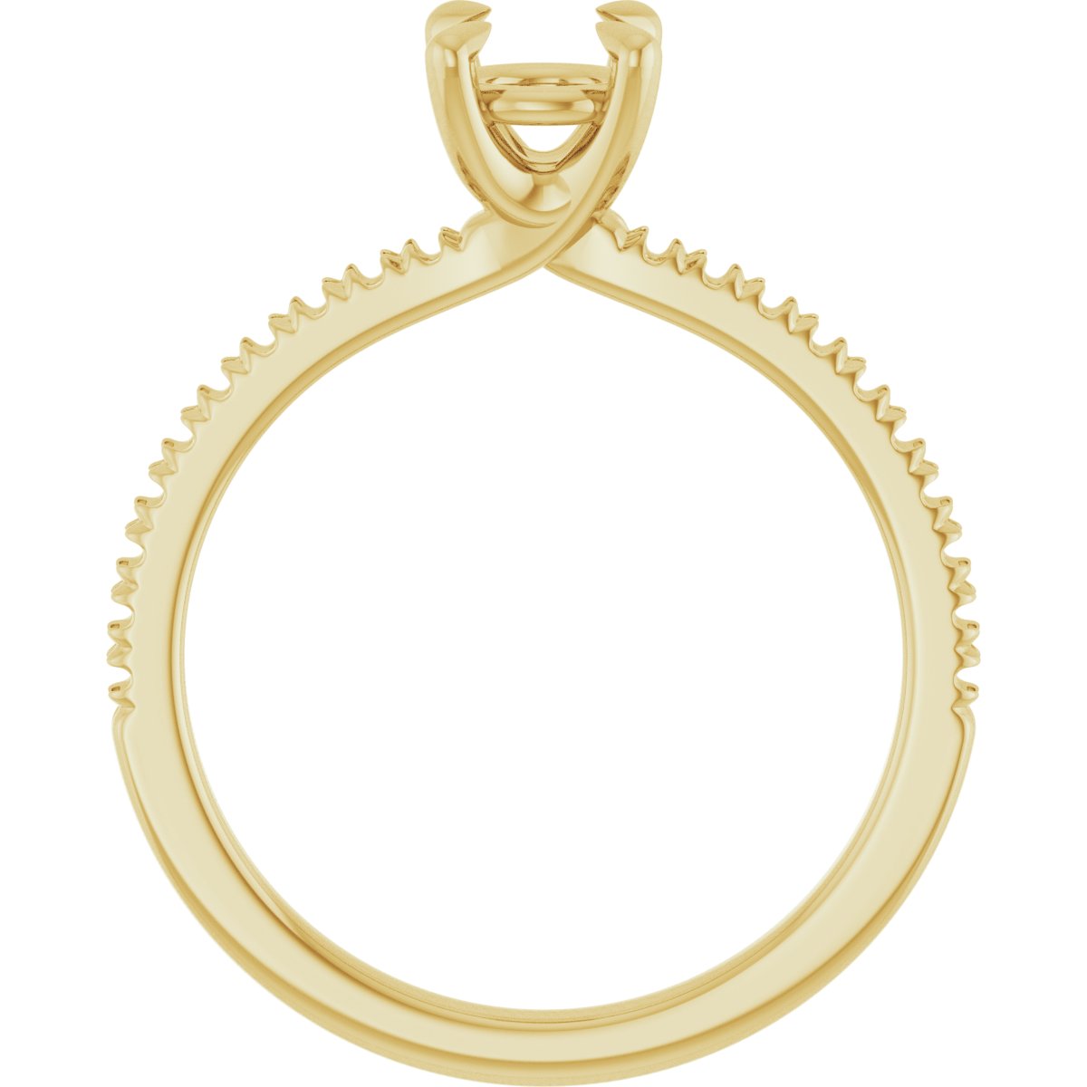 Round Engagement Ring (5.2 Mm) Mounting - gallery - Series 127283