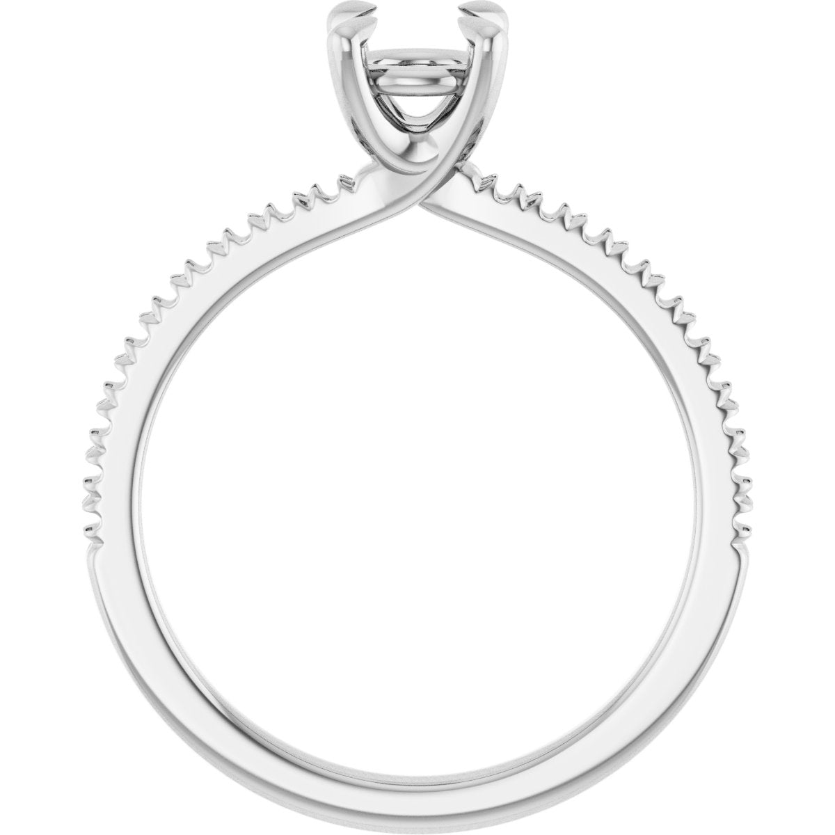 Round Engagement Ring (5.2 Mm) Mounting - gallery - Series 127283
