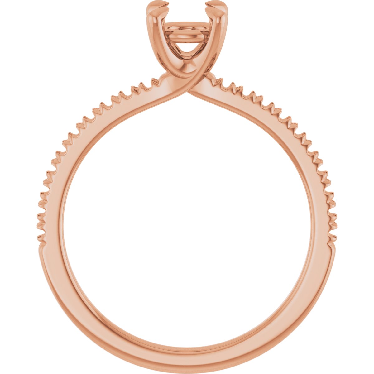Round Engagement Ring (5.2 Mm) Mounting - gallery - Series 127283