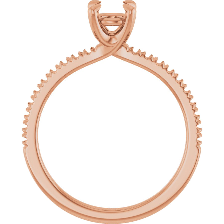 Round Engagement Ring (5.2 Mm) Mounting - gallery - Series 127283