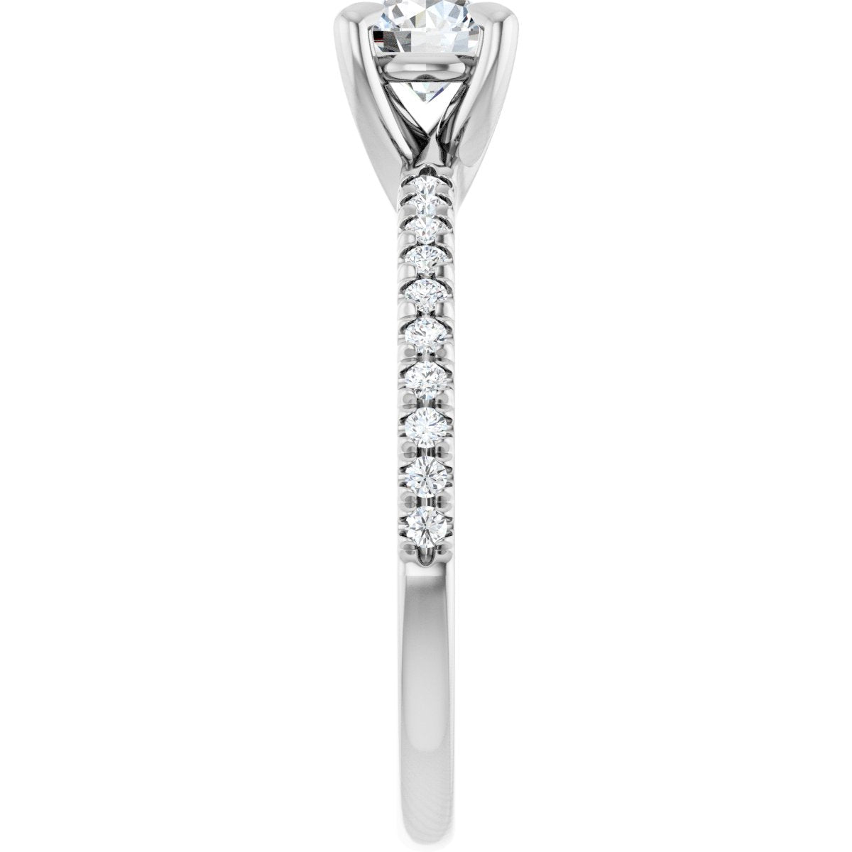 Round Engagement Ring (5.2 Mm) Mounting - gallery - Series 127283