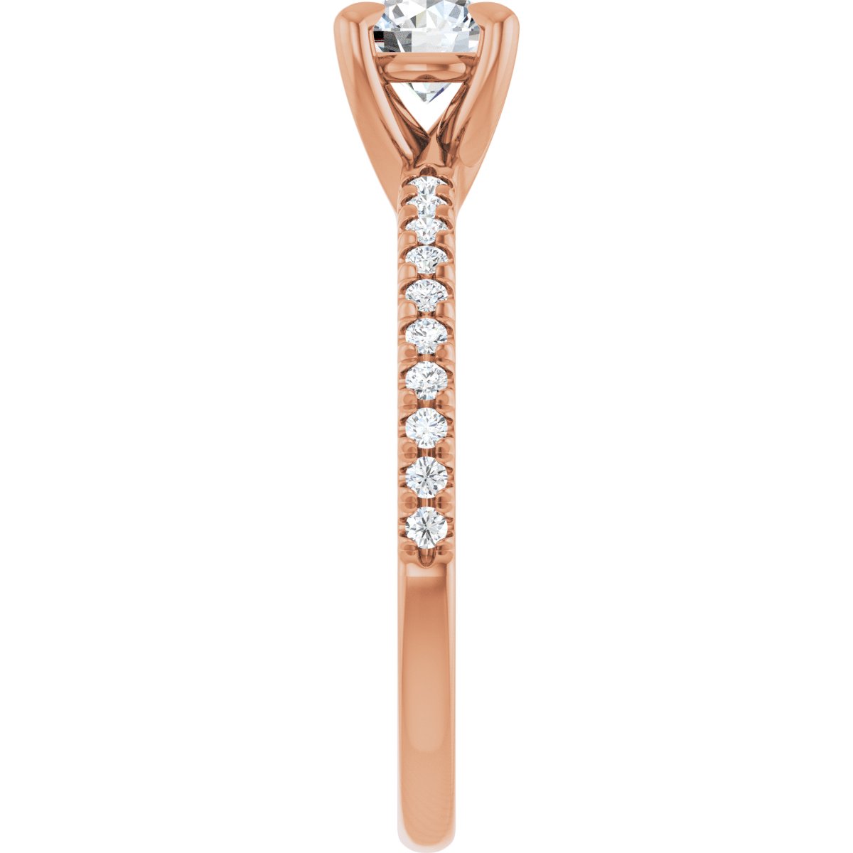 Round Engagement Ring (5.2 Mm) Mounting - gallery - Series 127283