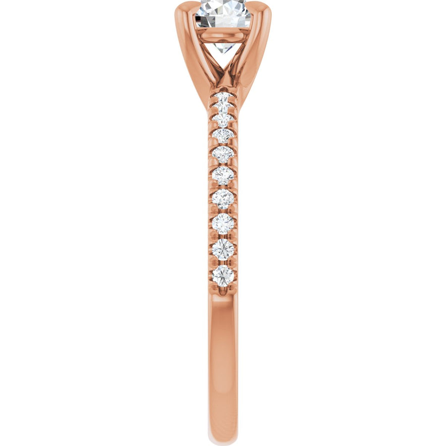 Round Engagement Ring (5.2 Mm) Mounting - gallery - Series 127283
