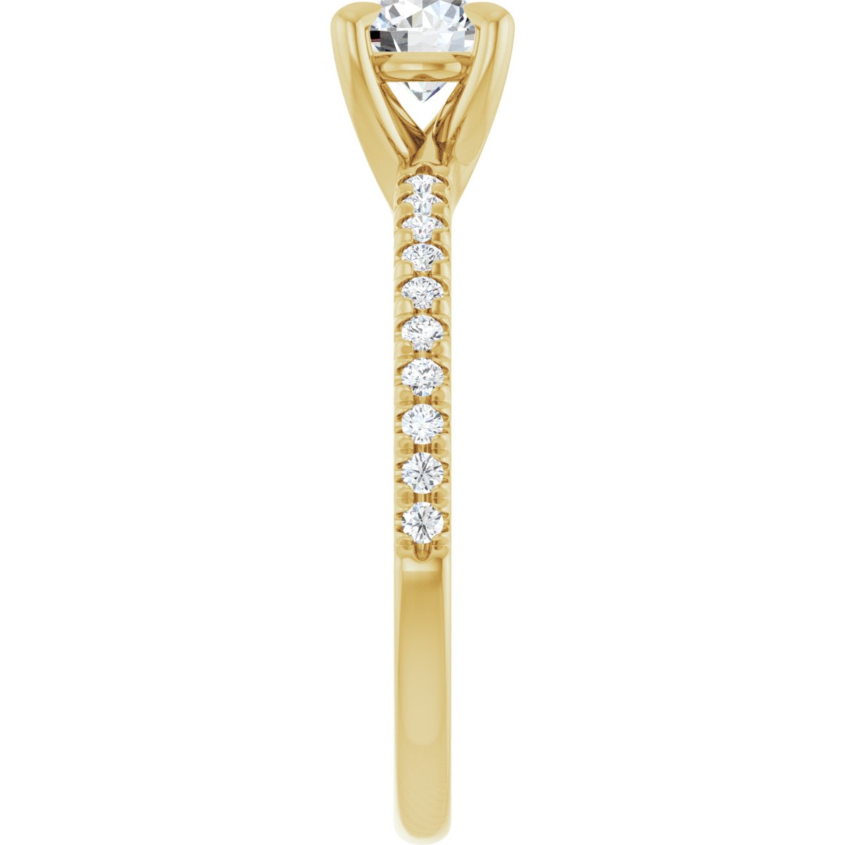 Round Engagement Ring (5.2 Mm) Mounting - gallery - Series 127283