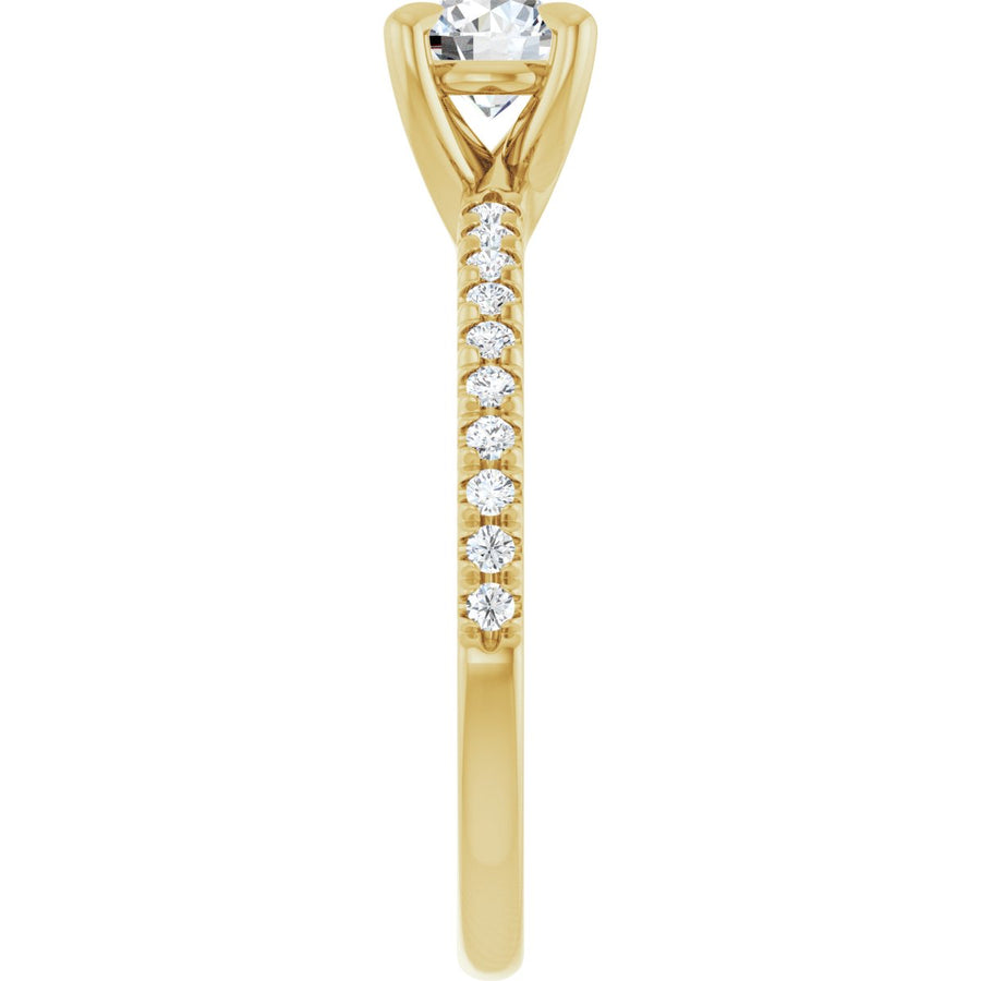 Round Engagement Ring (5.2 Mm) Mounting - gallery - Series 127283