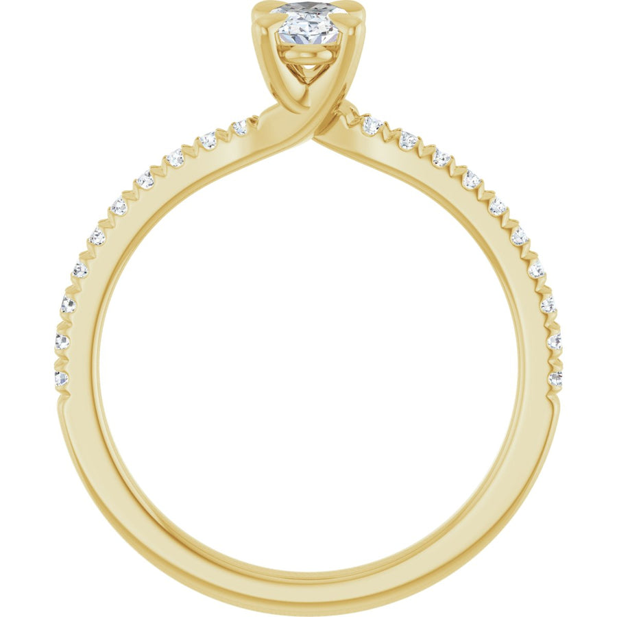 Oval Engagement Ring (6 X 4 Mm) Mounting - gallery - Series 127283