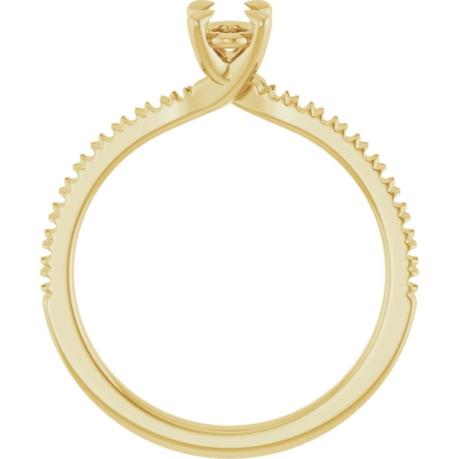 Oval Engagement Ring (6 X 4 Mm) Mounting - gallery - Series 127283
