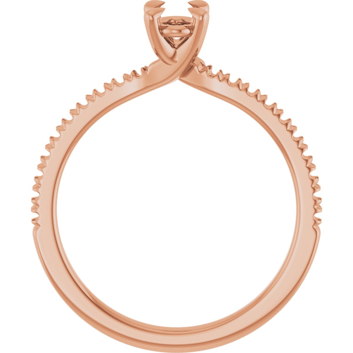 Oval Engagement Ring (6 X 4 Mm) Mounting - gallery - Series 127283