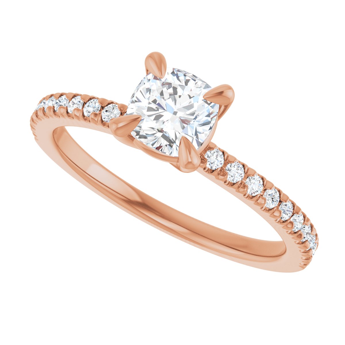 Cushion Engagement Ring (5 X 5 Mm) Mounting - gallery - Series 127283