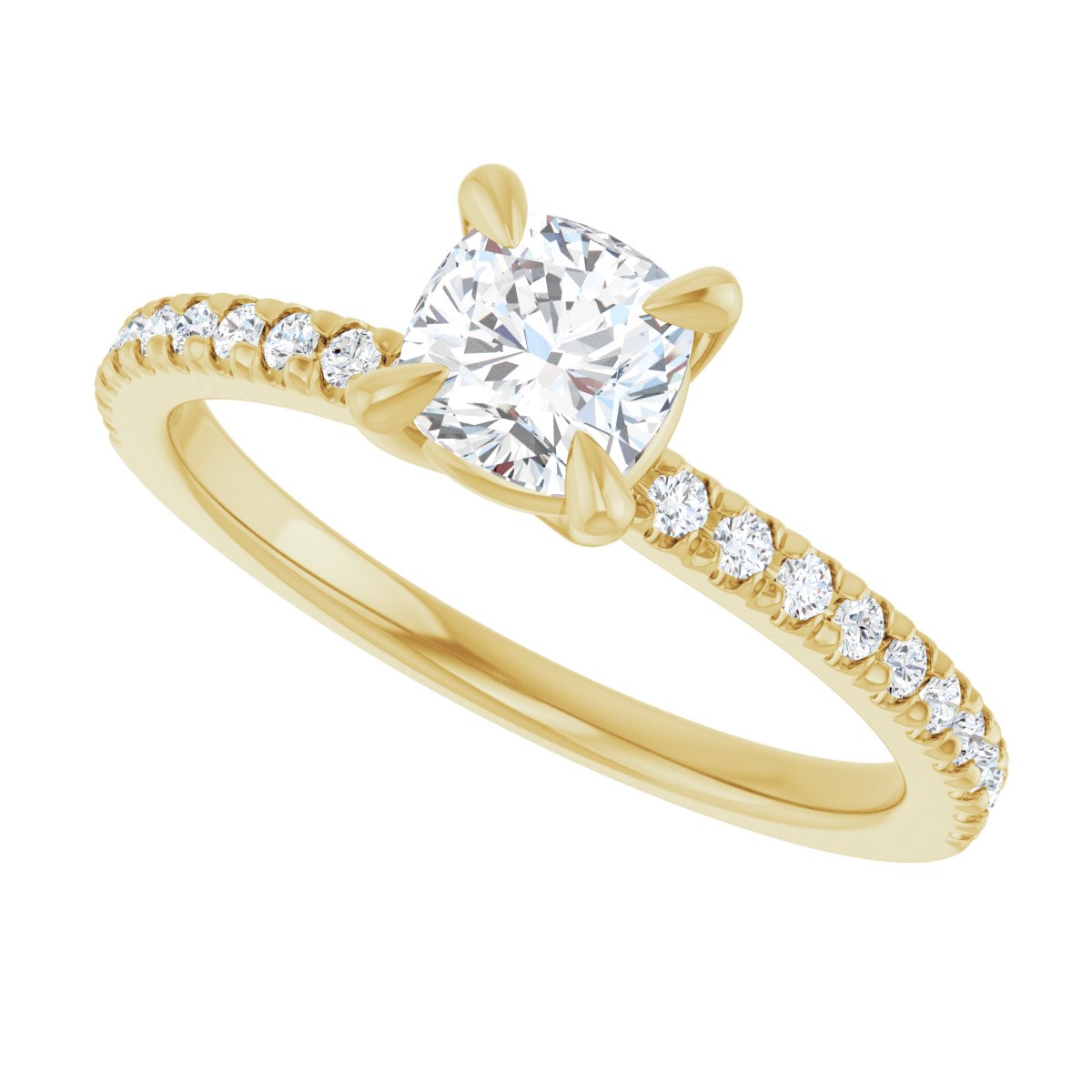 Cushion Engagement Ring (5 X 5 Mm) Mounting - gallery - Series 127283