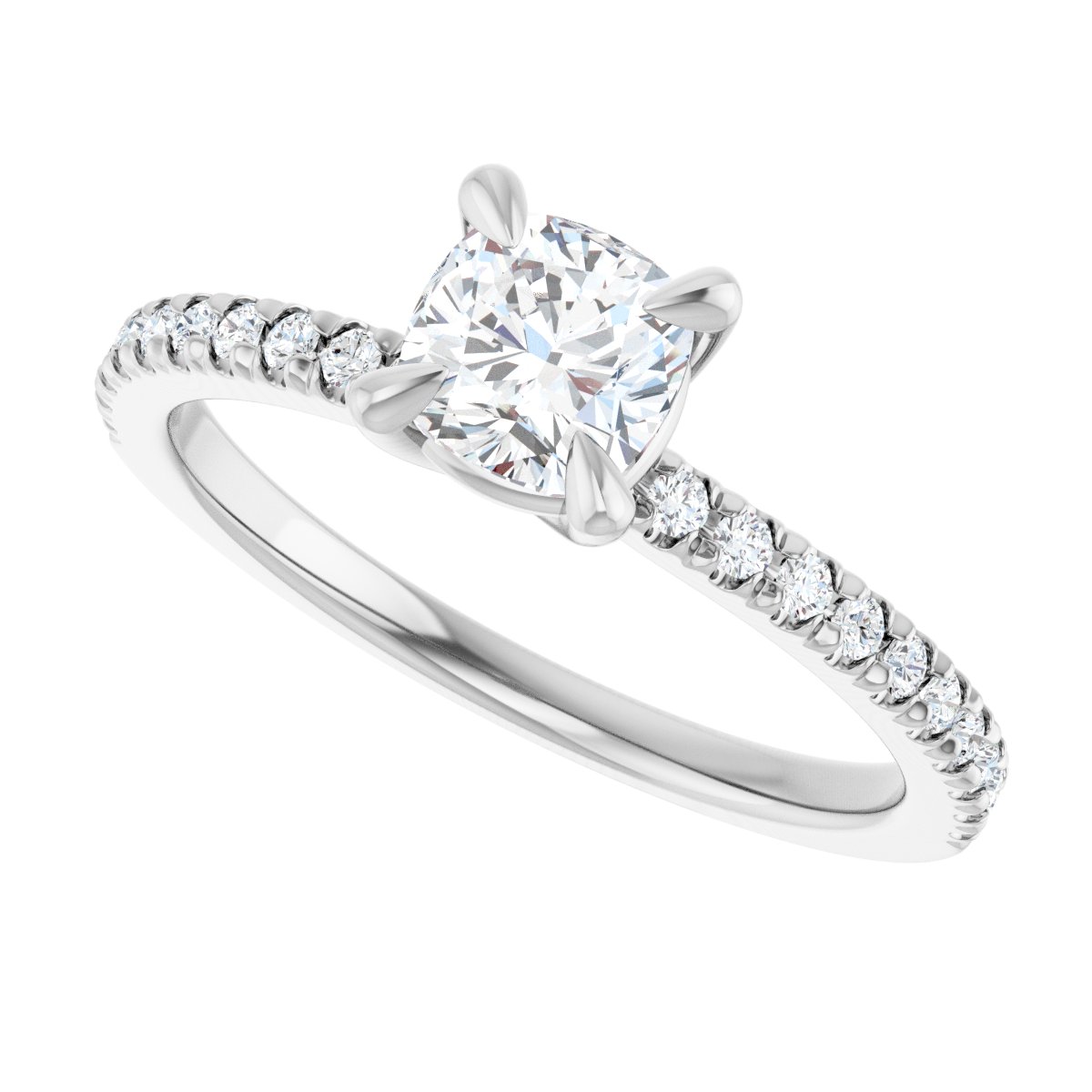 Cushion Engagement Ring (5 X 5 Mm) Mounting - gallery - Series 127283