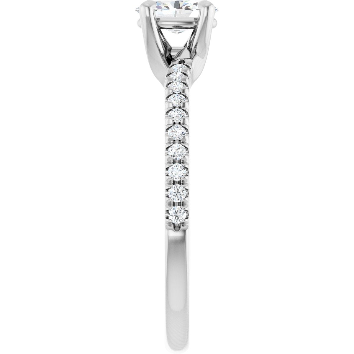 Oval Engagement Ring (6 X 4 Mm) Mounting - gallery - Series 127283