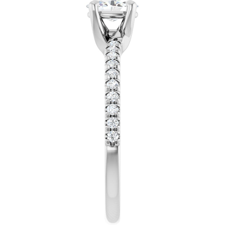 Oval Engagement Ring (6 X 4 Mm) Mounting - gallery - Series 127283