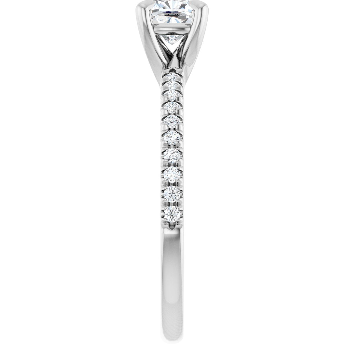 Cushion Engagement Ring (5 X 5 Mm) Mounting - gallery - Series 127283