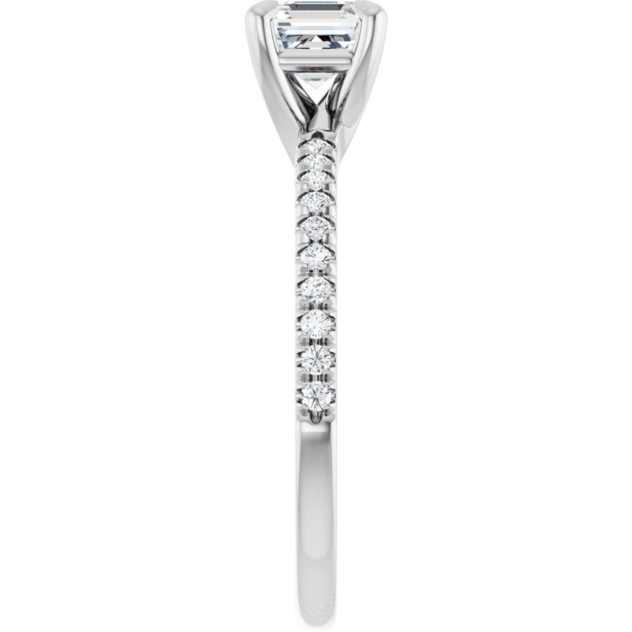 Asscher Engagement Ring (5 X 5 Mm) Mounting - gallery - Series 127283