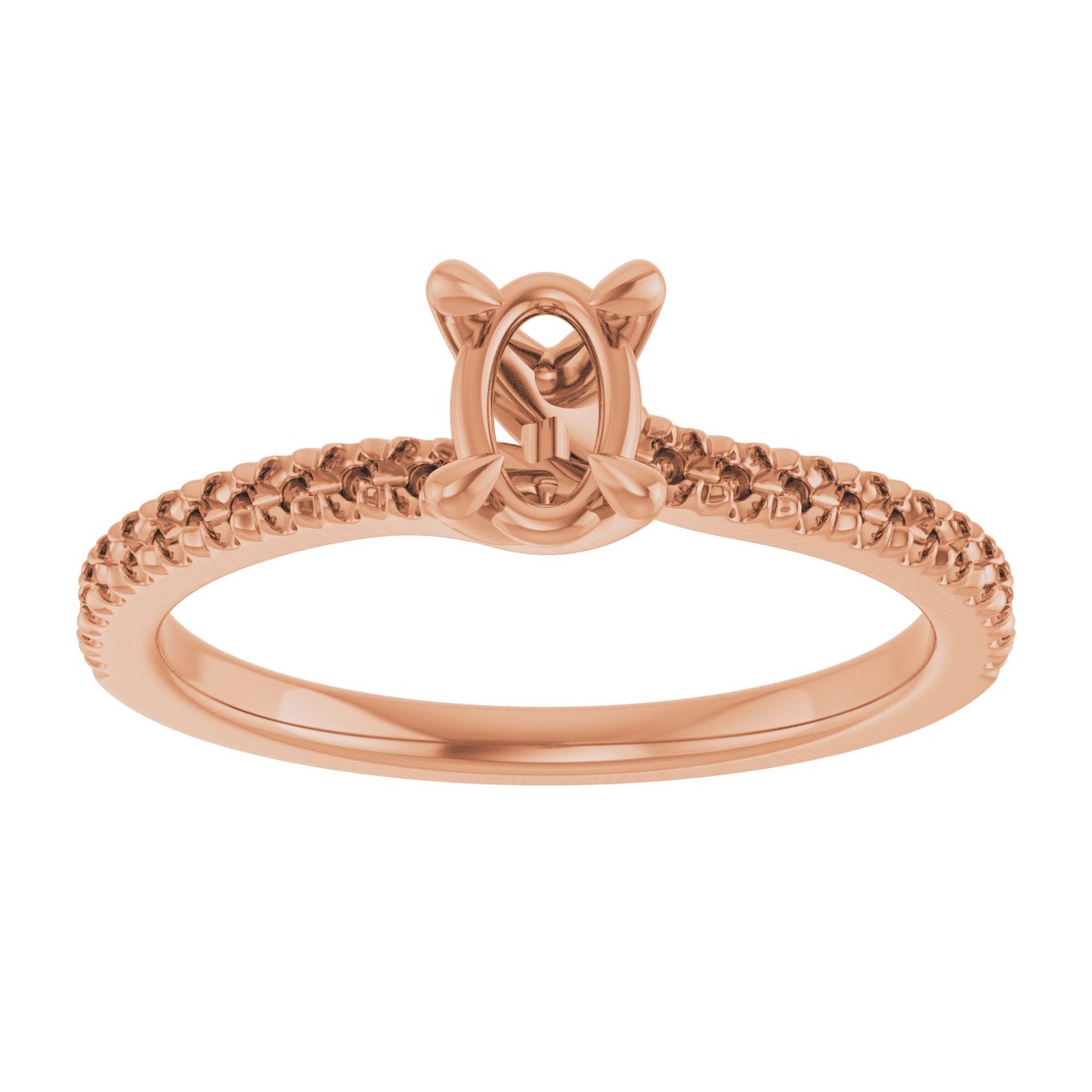 Oval Engagement Ring (6 X 4 Mm) Mounting - gallery - Series 127283