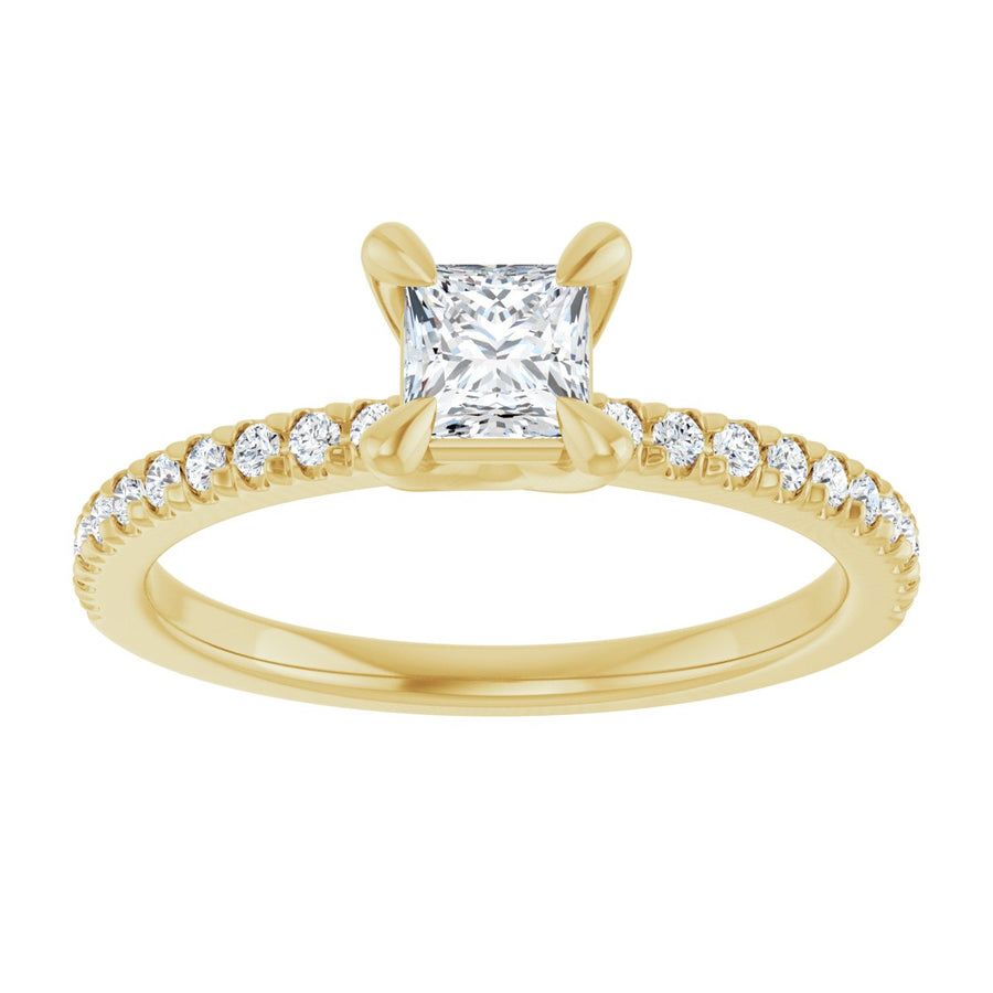 Square Engagement Ring (4 X 4 Mm) Mounting - gallery - Series 127283
