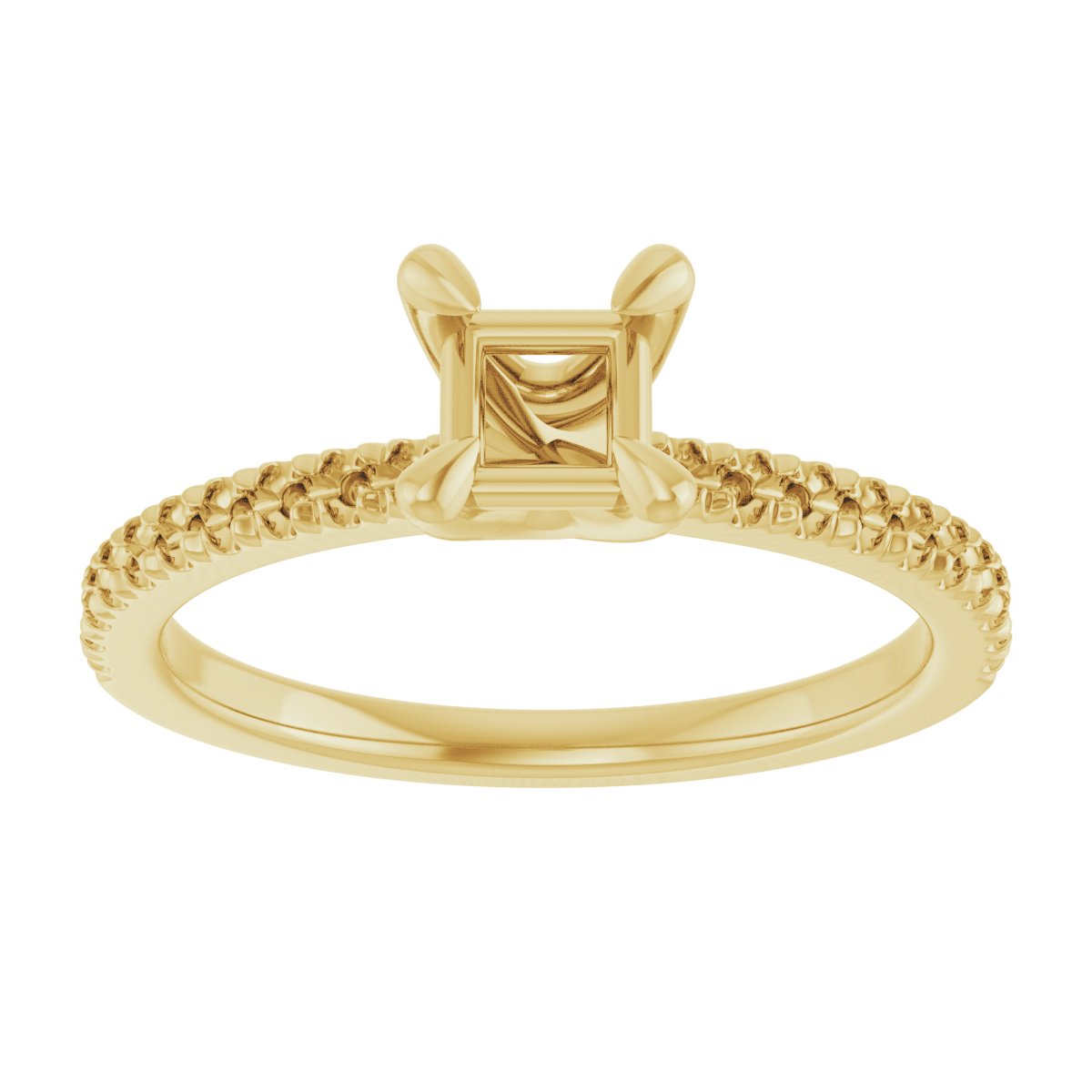 Square Engagement Ring (4 X 4 Mm) Mounting - gallery - Series 127283
