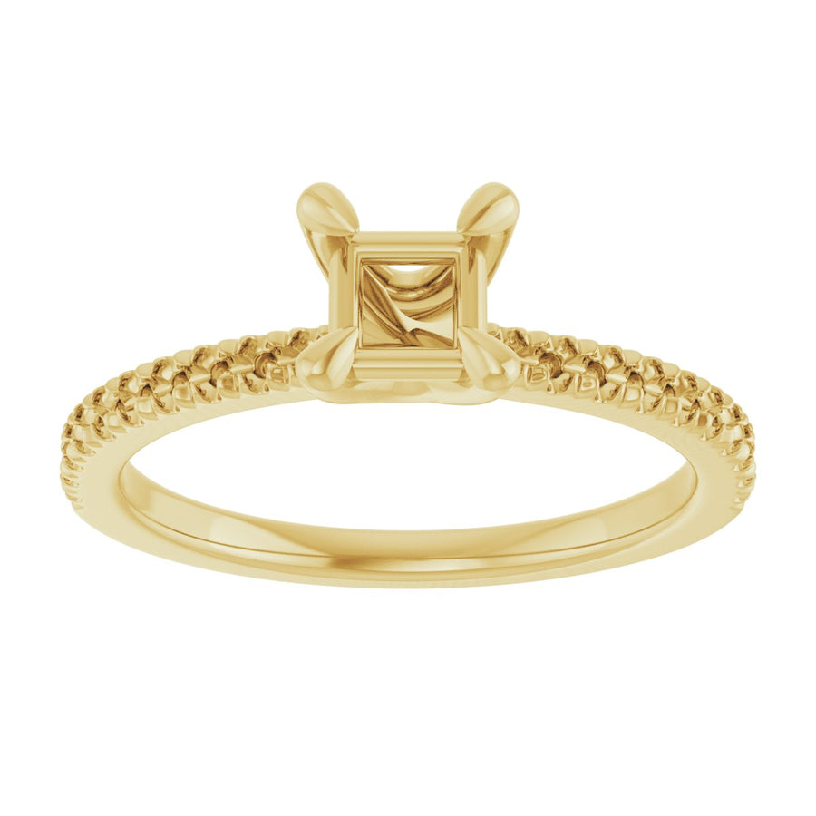 Square Engagement Ring (4 X 4 Mm) Mounting - gallery - Series 127283