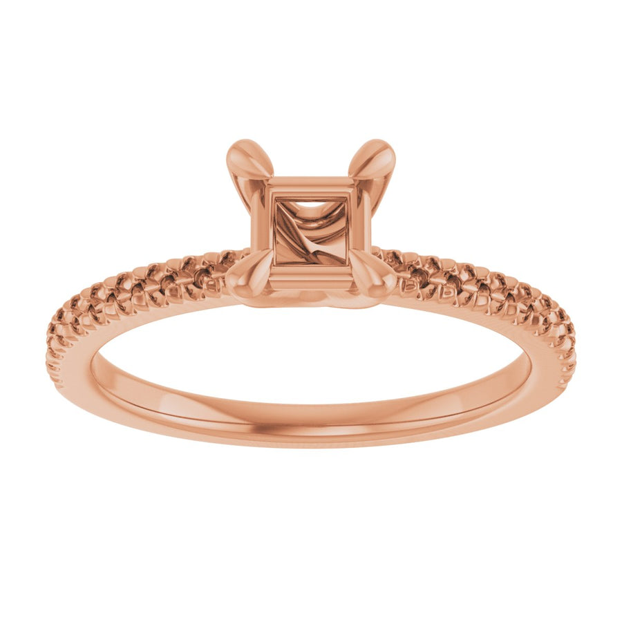 Square Engagement Ring (4 X 4 Mm) Mounting - gallery - Series 127283