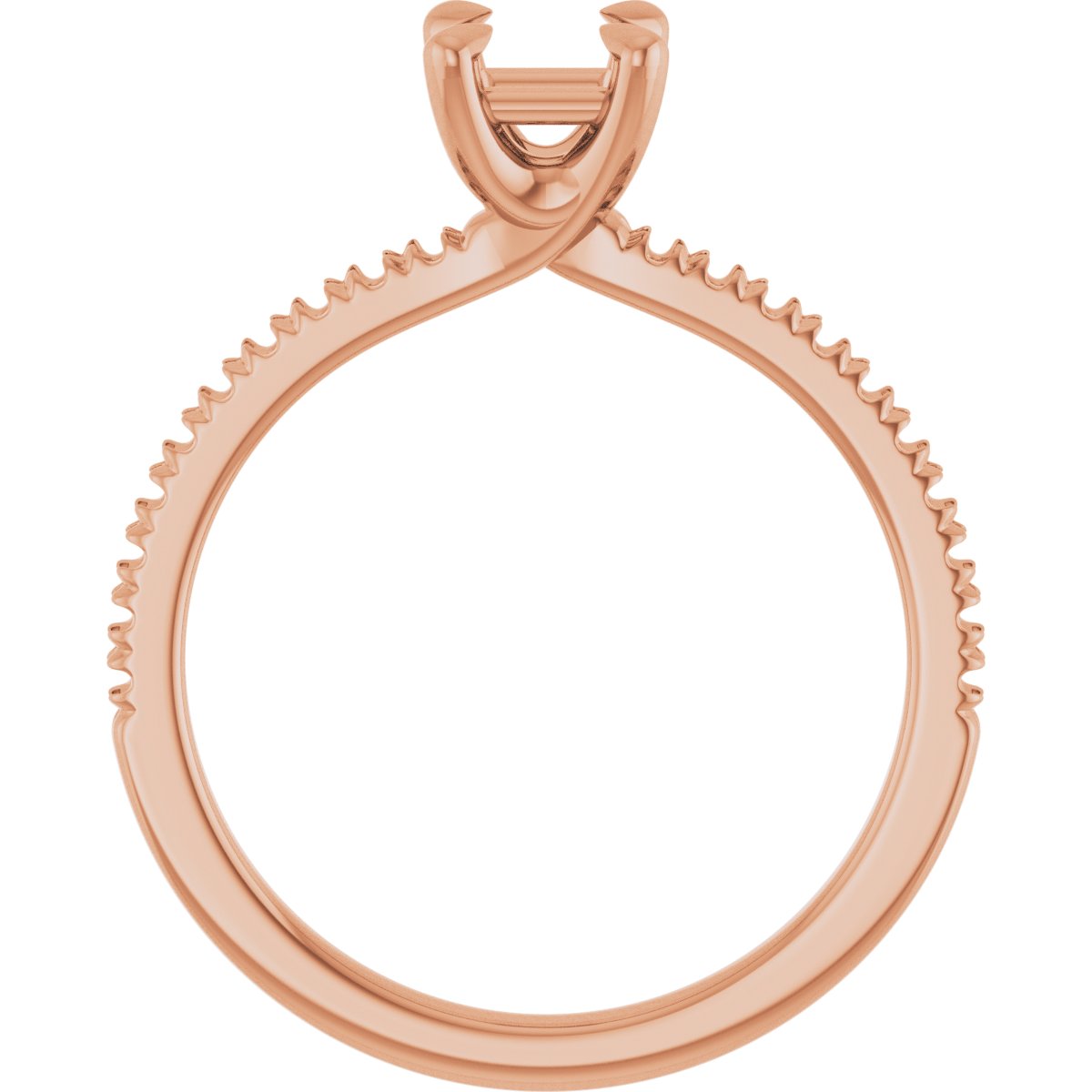 Square Engagement Ring (4 X 4 Mm) Mounting - gallery - Series 127283