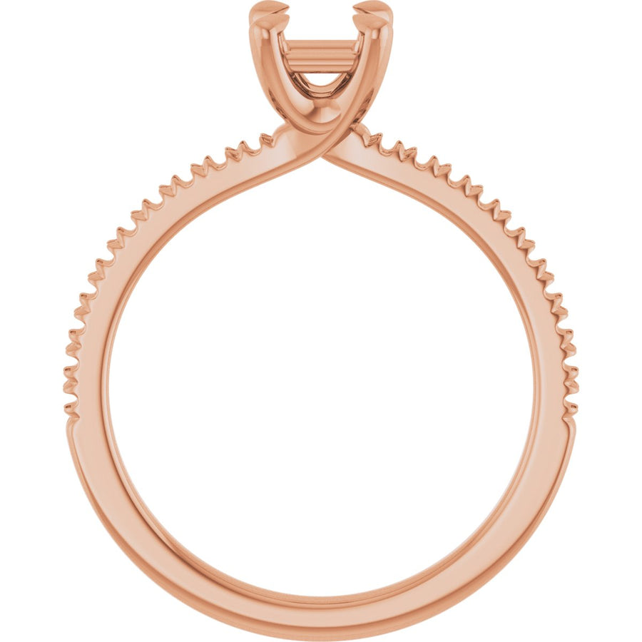 Square Engagement Ring (4 X 4 Mm) Mounting - gallery - Series 127283