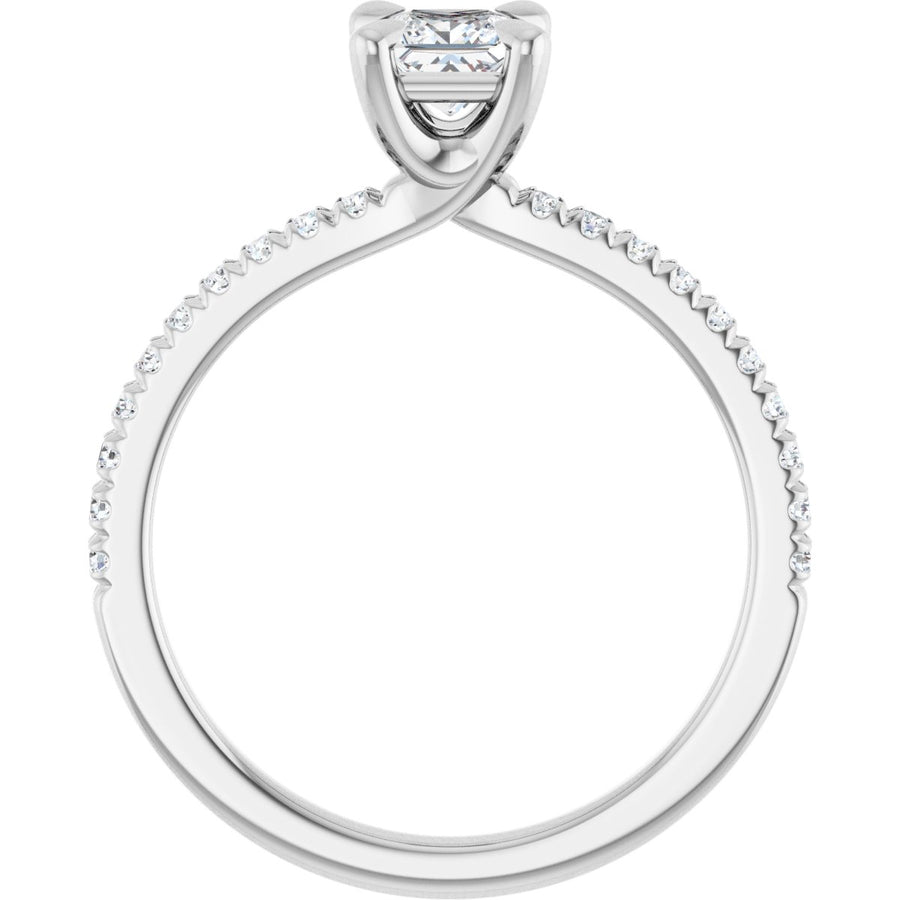 Square Engagement Ring (4 X 4 Mm) Mounting - gallery - Series 127283