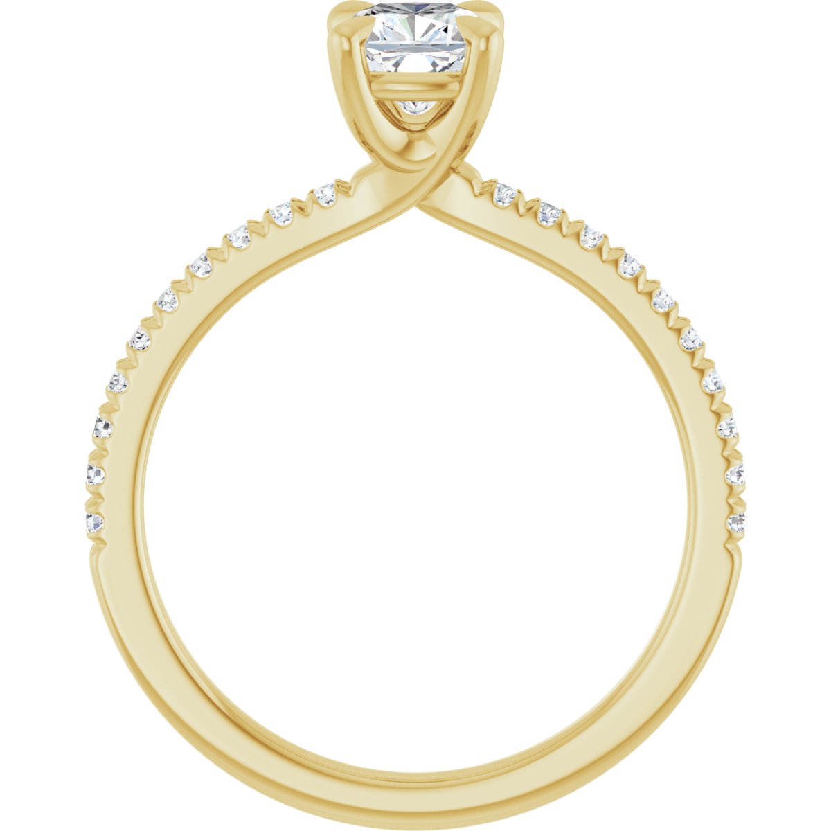Cushion Engagement Ring (5 X 5 Mm) Mounting - gallery - Series 127283