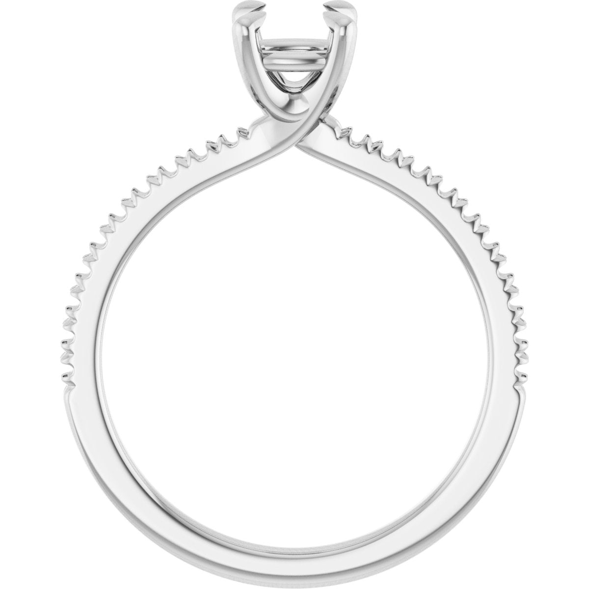 Cushion Engagement Ring (5 X 5 Mm) Mounting - gallery - Series 127283