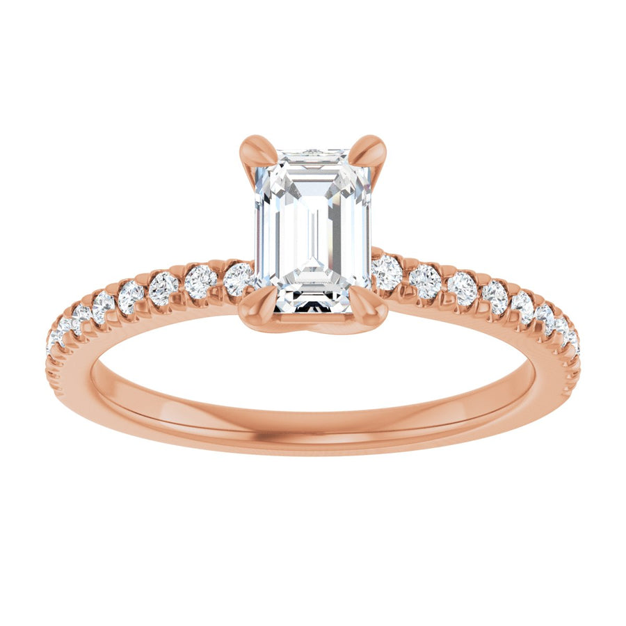 Emerald Engagement Ring (6 X 4 Mm) Mounting - gallery - Series 127283