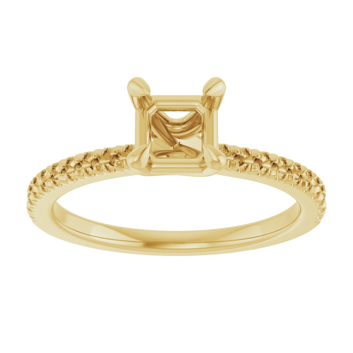 Asscher Engagement Ring (5 X 5 Mm) Mounting - gallery - Series 127283