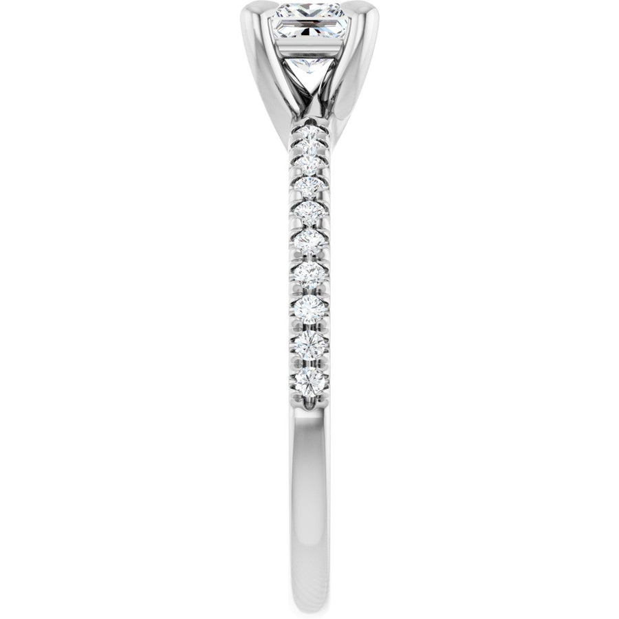 Square Engagement Ring (4 X 4 Mm) Mounting - gallery - Series 127283