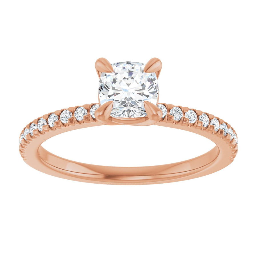 Cushion Engagement Ring (5 X 5 Mm) Mounting - gallery - Series 127283