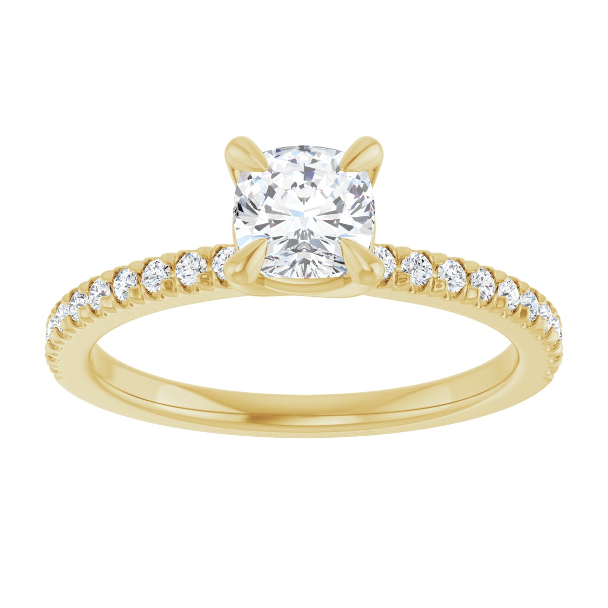 Cushion Engagement Ring (5 X 5 Mm) Mounting - gallery - Series 127283