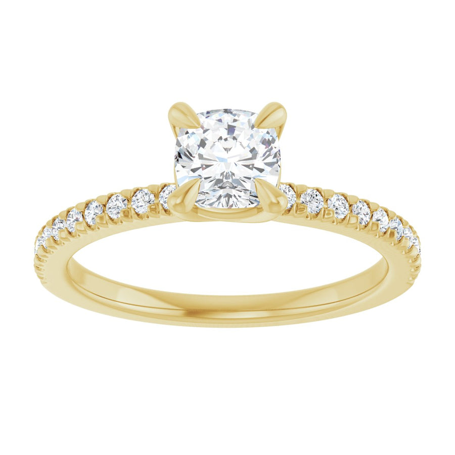 Cushion Engagement Ring (5 X 5 Mm) Mounting - gallery - Series 127283