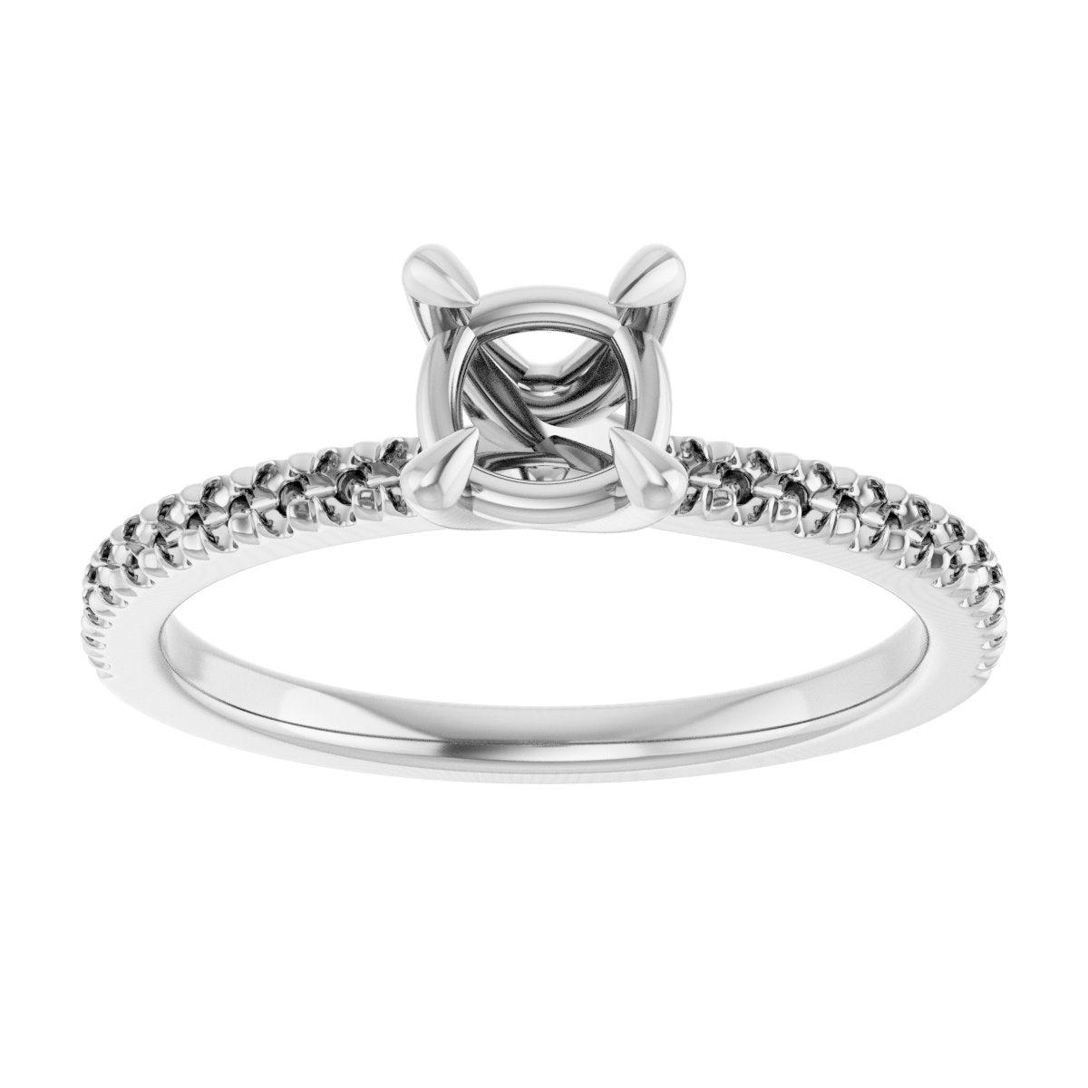 Cushion Engagement Ring (5 X 5 Mm) Mounting - gallery - Series 127283