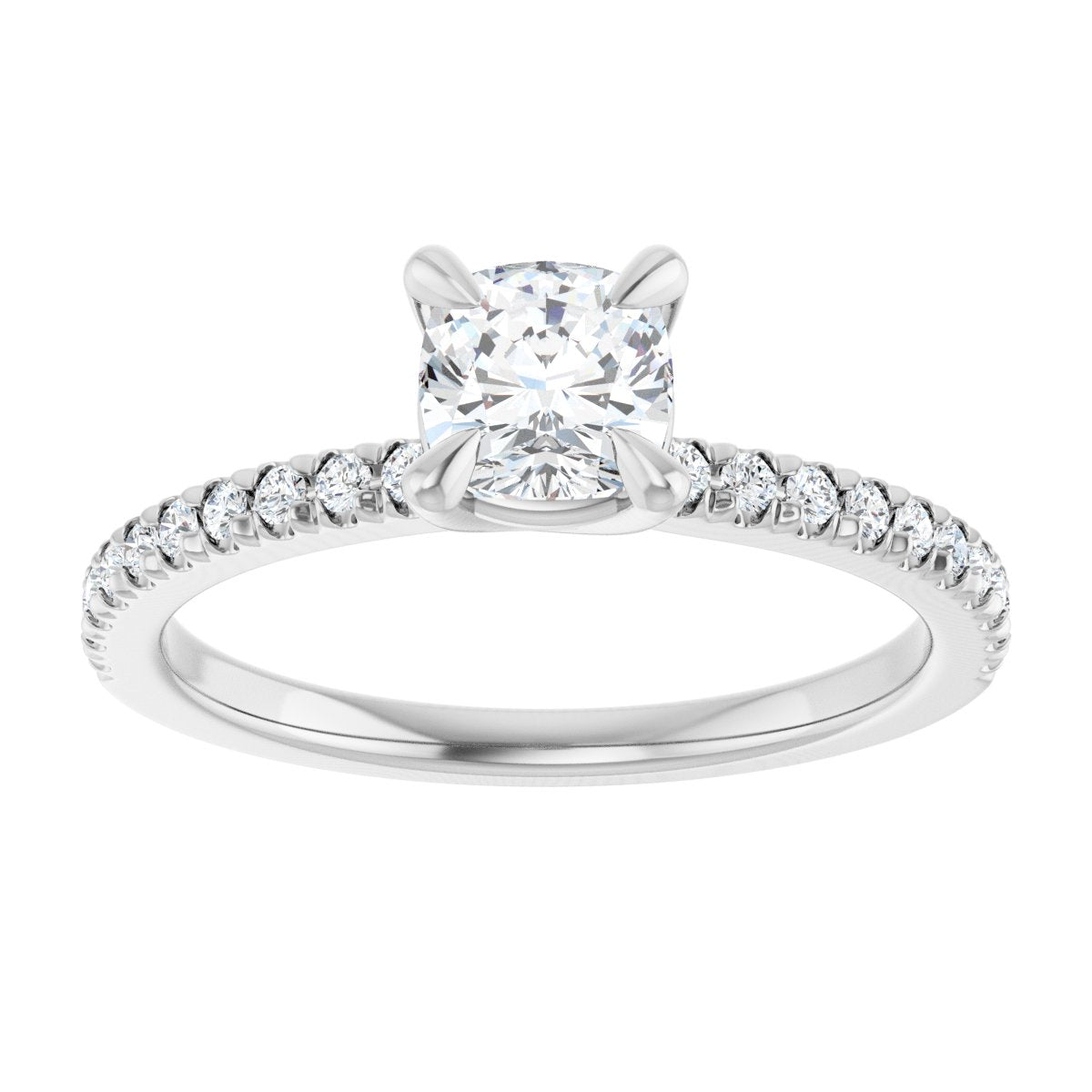 Cushion Engagement Ring (5 X 5 Mm) Mounting - gallery - Series 127283