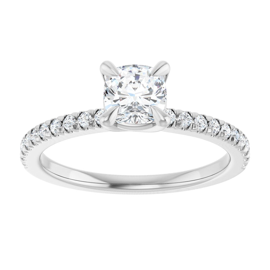 Cushion Engagement Ring (5 X 5 Mm) Mounting - gallery - Series 127283