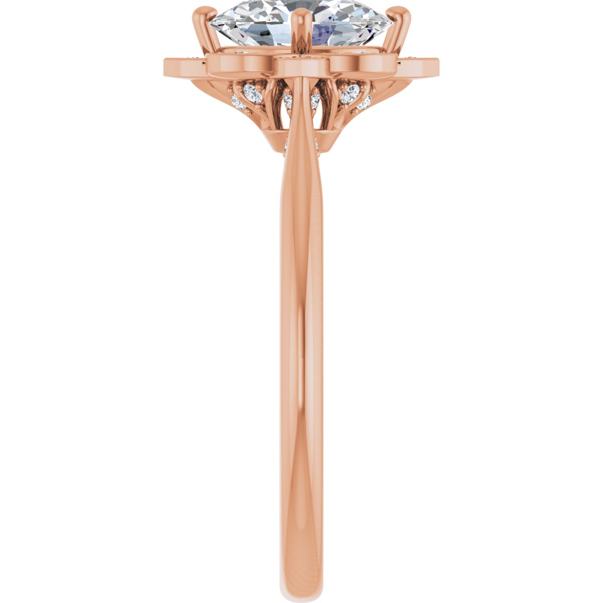 Oval Halo-Style Vintage-Inspired Engagement Ring Semi-Mount - gallery - Series 123505
