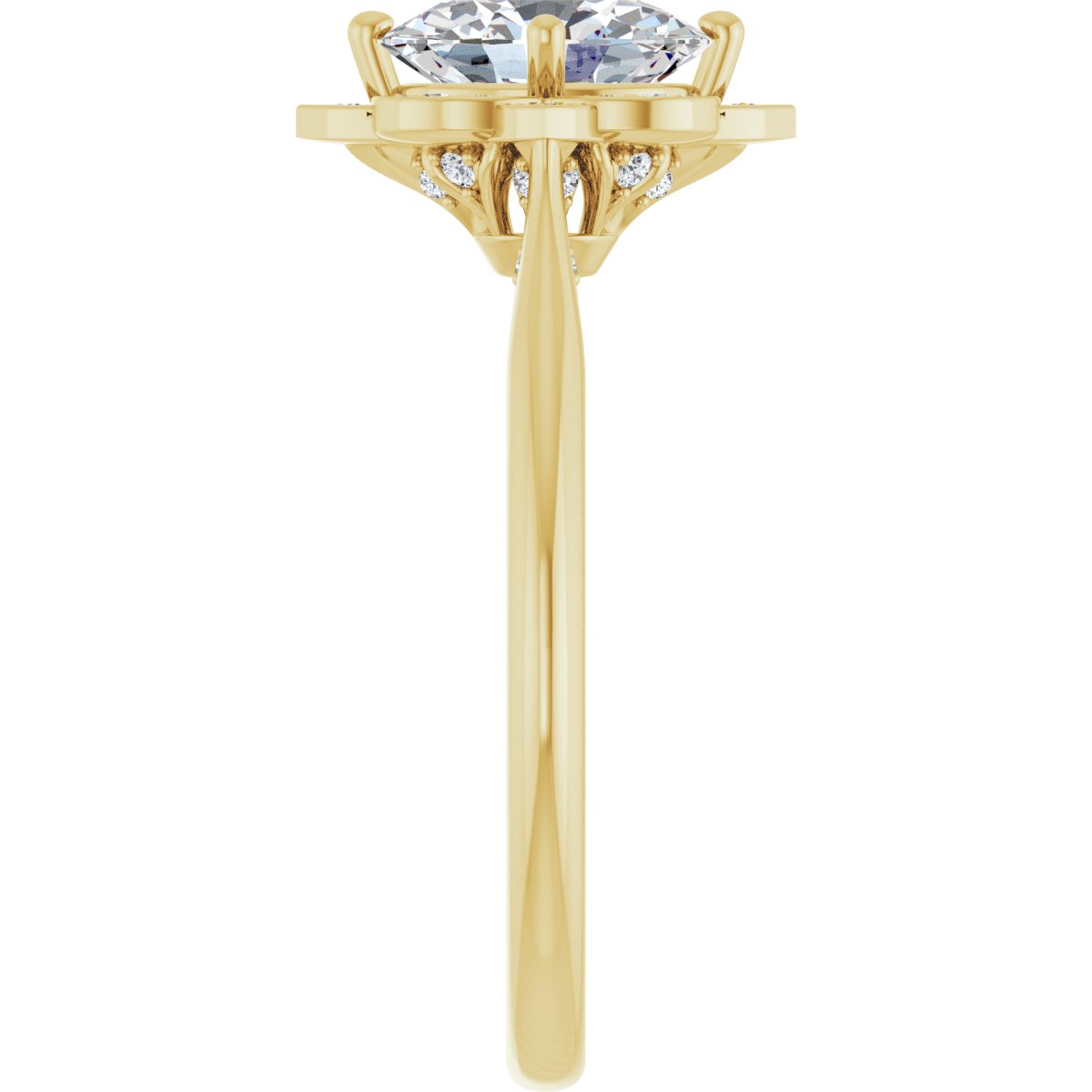 Oval Halo-Style Vintage-Inspired Engagement Ring Semi-Mount - gallery - Series 123505