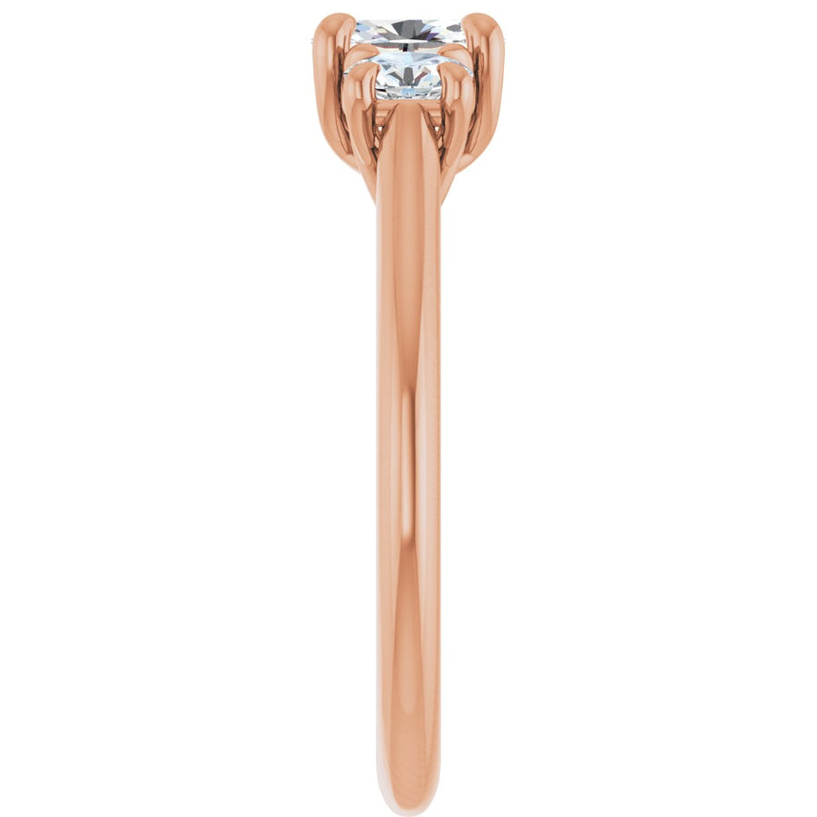 Oval Three-Stone Engagement Ring Semi-Mount - gallery - Series 123901