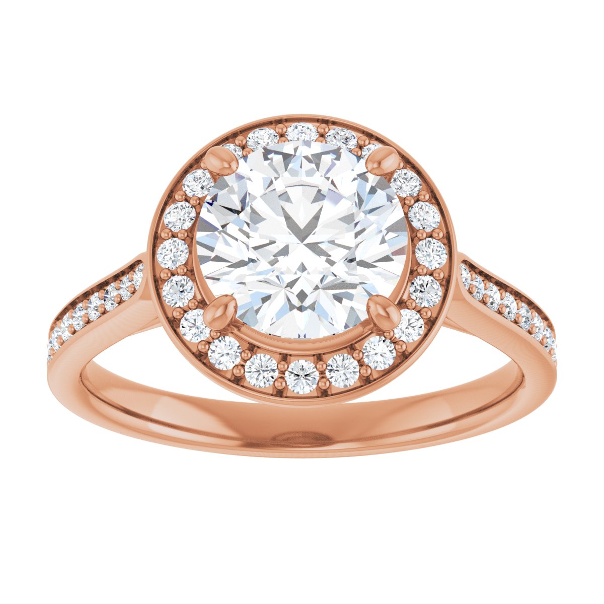 Round Halo-Style Engagement Ring Semi-Mount - gallery - Series 123615