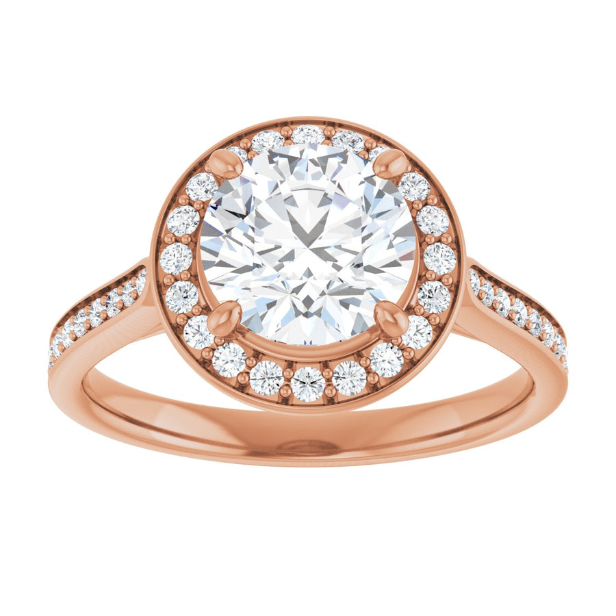 Round Halo-Style Engagement Ring Semi-Mount - gallery - Series 123615