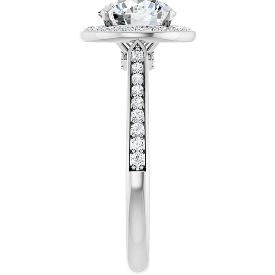 Round Halo-Style Engagement Ring Semi-Mount - gallery - Series 123615