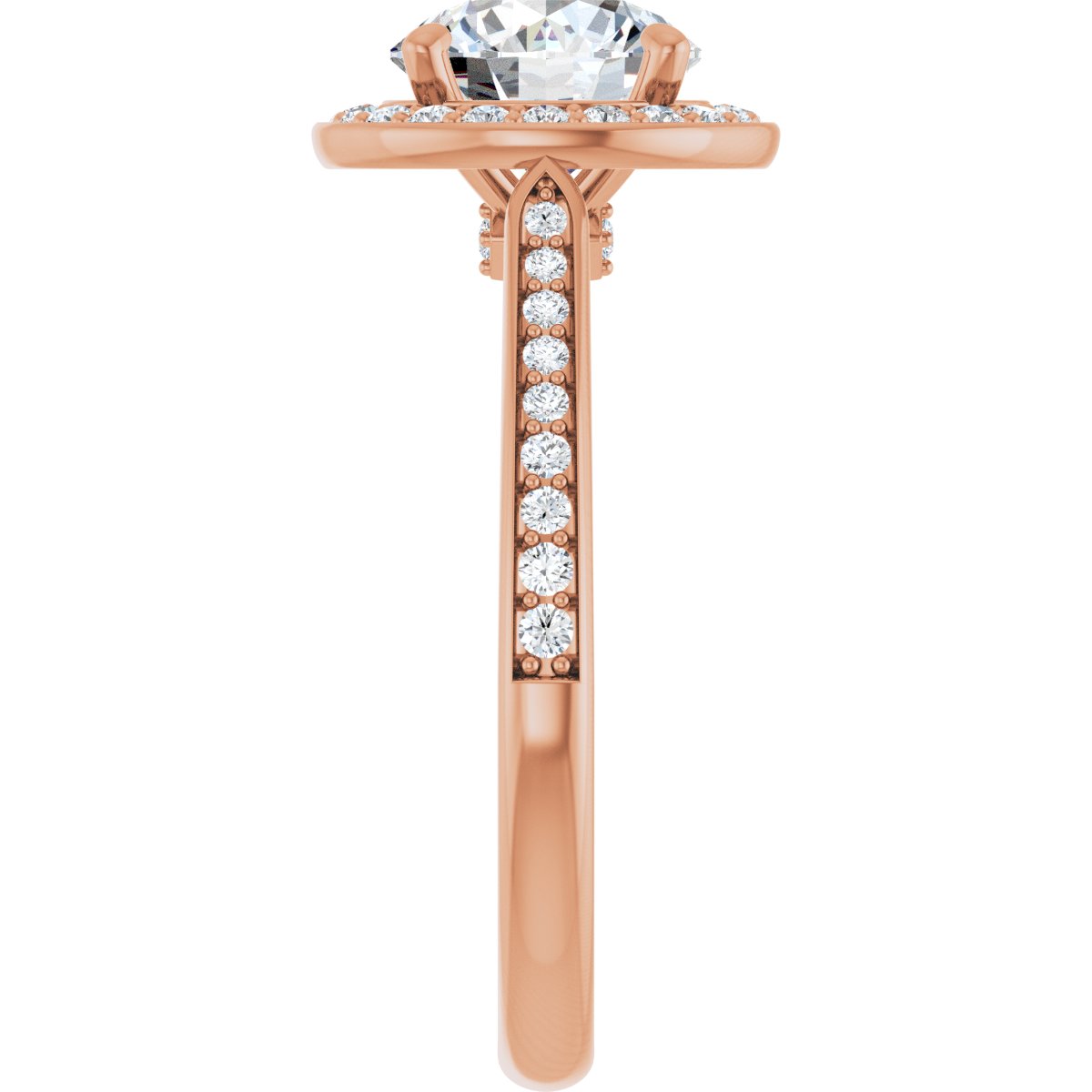 Round Halo-Style Engagement Ring Semi-Mount - gallery - Series 123615