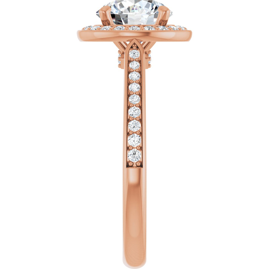 Round Halo-Style Engagement Ring Semi-Mount - gallery - Series 123615