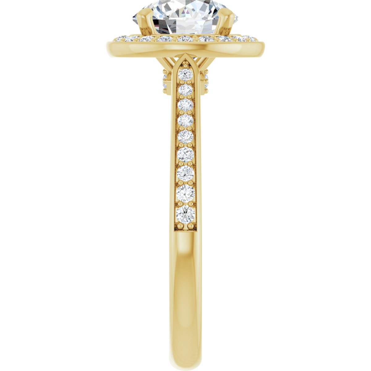 Round Halo-Style Engagement Ring Semi-Mount - gallery - Series 123615