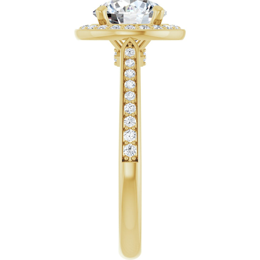 Round Halo-Style Engagement Ring Semi-Mount - gallery - Series 123615