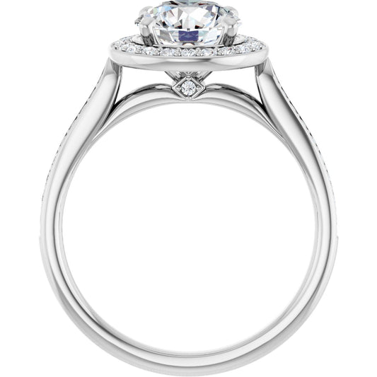 Round Halo-Style Engagement Ring Semi-Mount - gallery - Series 123615
